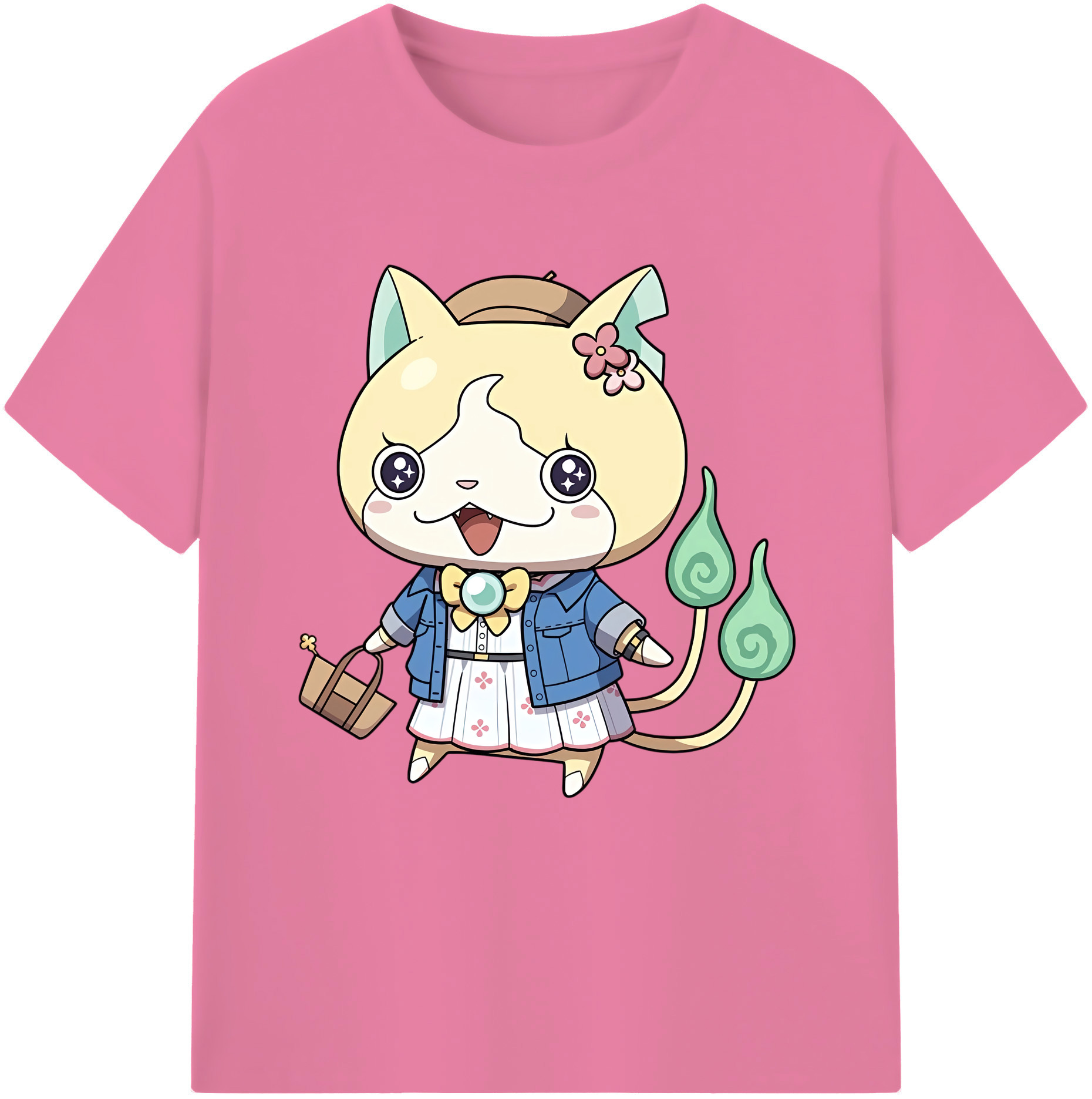 （画像用） 妖怪ウォッチ Yo-kai Watch 綿100％半袖Tシャツ（フロントプリント）